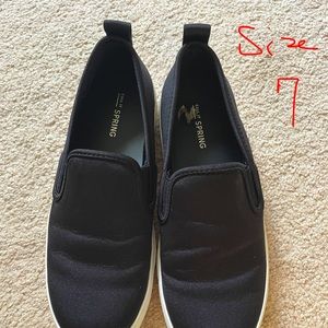 Casual satin like slides.